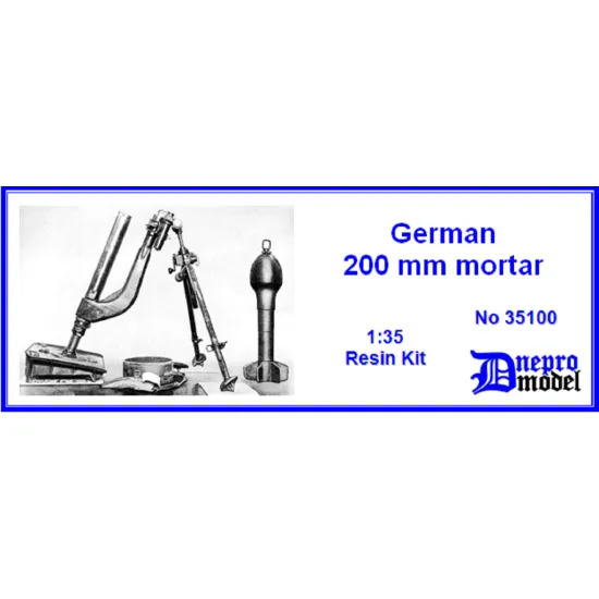 Dnepro Model DM35100 - 1/35, German 200 mm mortar WWII, scale model kit