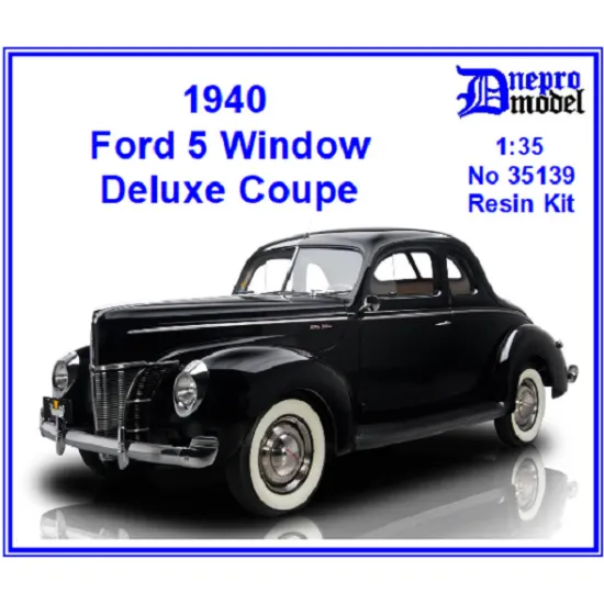 Dnepro Model DM35139 - 1/35, 1940 Ford 5 Window Deluxe Coupe, scale model kit