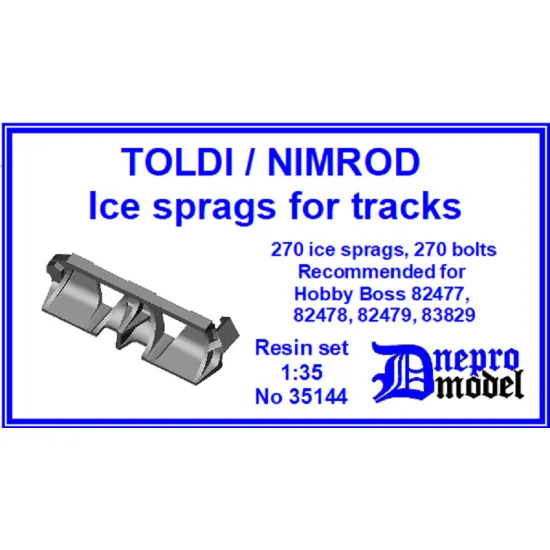 Dnepro Model DM35144 - 1/35, Toldi/Nimrød Ice sprags for tracks, scale model kit Dnepro Model DM35144 - 1/35, Toldi/Nimrød Ice sprags for tracks, scale model kit