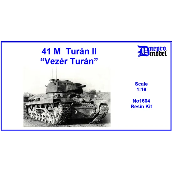Dnepro Model DM1604 - 1/16, 41M Turan II Vezer Turan WWII scale model kit