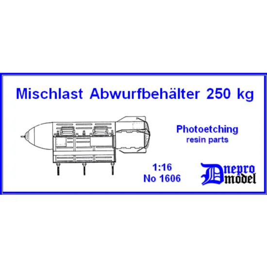 Dnepro Model DM1606 - 1/16, Mischlast abwurfbehÃ¤lter 250 kg, scale model kit