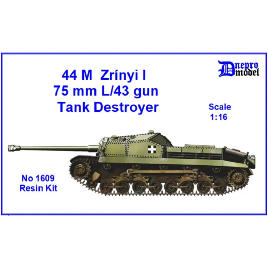 Dnepro Model DM1609 - 1/16, 44M Zrinyi I 75mm L/43 gun Tank Destroyer, WWII