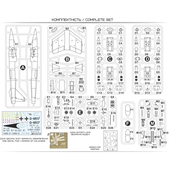 A&A Models AA7203 - 1/72 - VJ-101C-X1 Supersonic-capable VTOL fighter