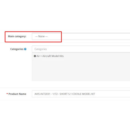 AVIS AV72031 - 1/72 - SHORT S.1 COCKLE MODEL KIT