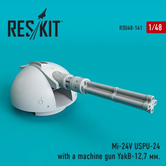 Reskit RSU48-0141 - 1/48 Mi-24V USPU-24 with a machine gun YakB-12.7 model