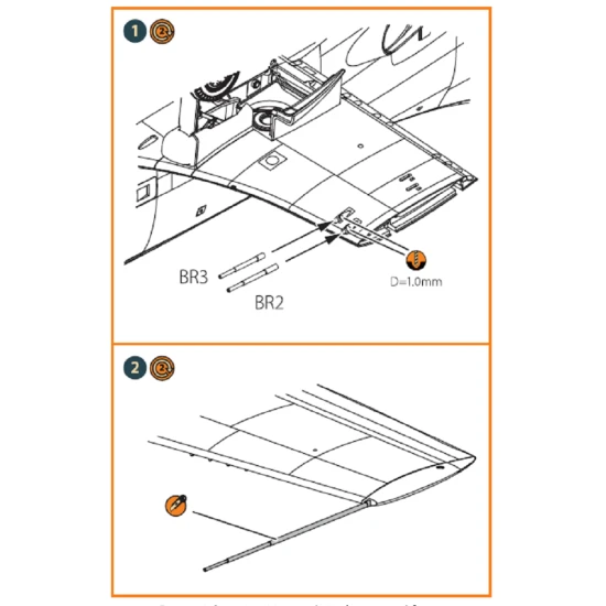 Clear Prop CPA48006 - 1/48 XA2D-1, A2D Skyshark Pitot tubes and guns for model