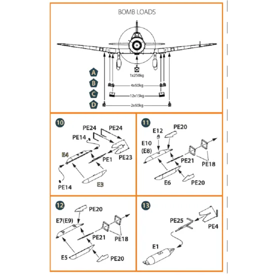 Clear Prop CPA72026 - 1/72 Ki-51 Sonia detail set (all versions) for scale model