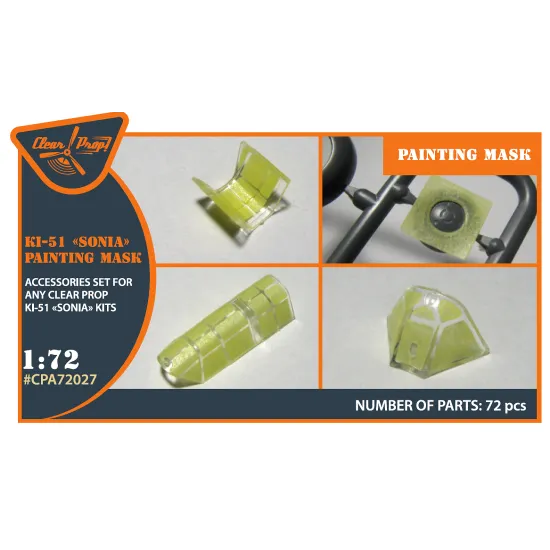 Clear Prop CPA72027 - 1/72 Ki-51 Sonia (all versions) painting mask for model