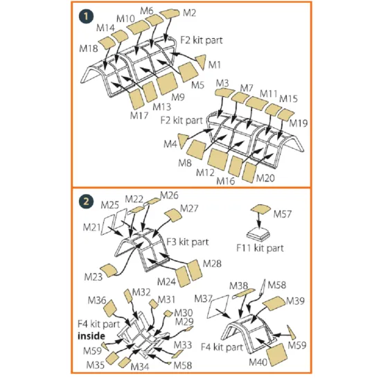 Clear Prop CPA72027 - 1/72 Ki-51 Sonia (all versions) painting mask for model