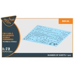 Clear Prop CPD72001 - 1/72 UH-2/SH-2 Seasprite (early version) decal for model