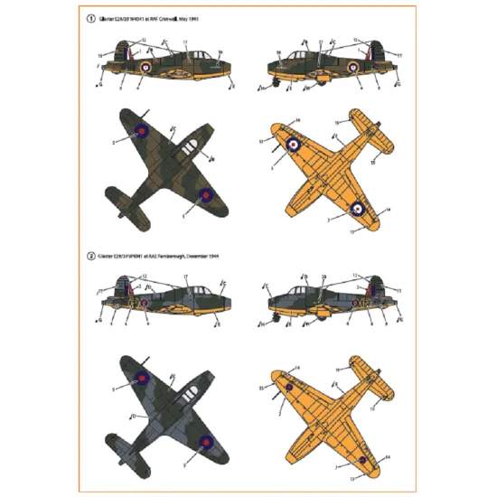 Clear Prop CPD72002 - 1/72 Gloster E28/39 Pioneer decal set for model kit