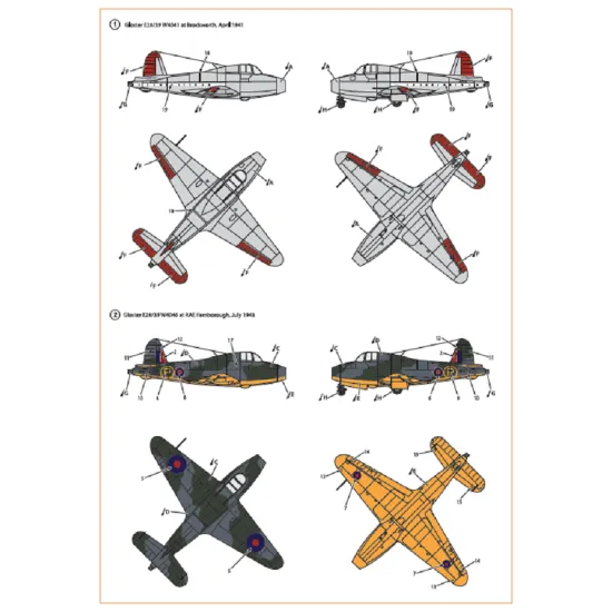 Clear Prop CPD72002 - 1/72 Gloster E28/39 Pioneer decal set for model kit
