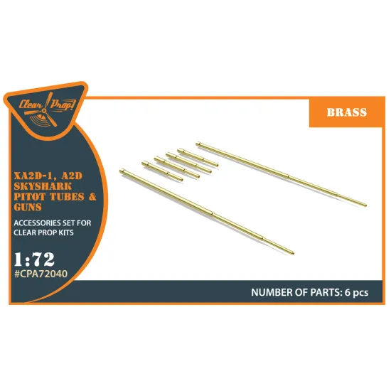 Clear Prop CPA72040 - 1/72 XA2D-1, A2D Skyshark Pitot tubes and guns ACCESSORIES