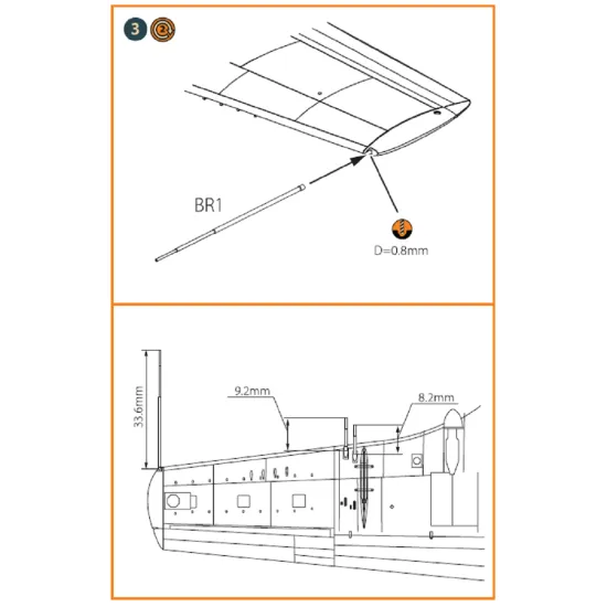 Clear Prop CPA72040 - 1/72 XA2D-1, A2D Skyshark Pitot tubes and guns ACCESSORIES