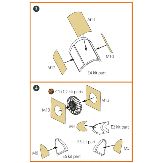 Clear Prop CPA72055 - 1/72 La-5 (early version) painting mask for CP kit