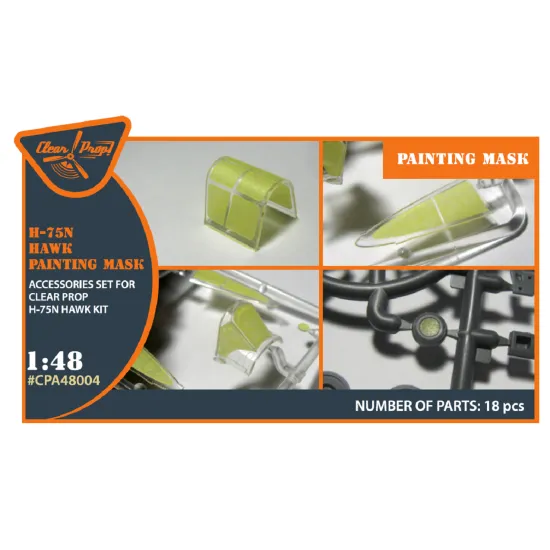 Clear Prop CPA48004 - 1/48 Hawk H-75 NO for CP kit painting mask yellow kabuki paper