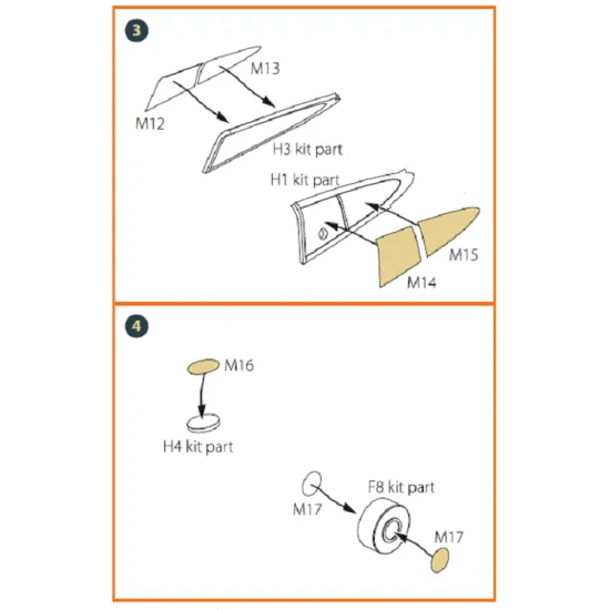 Clear Prop CPA48004 - 1/48 Hawk H-75 NO for CP kit painting mask yellow kabuki paper
