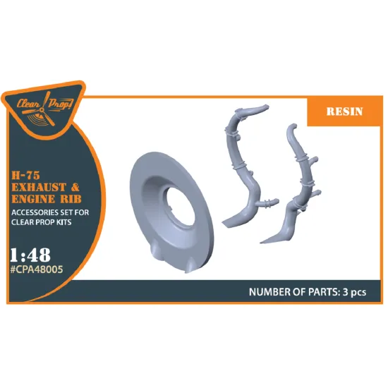 Clear Prop CPA48005 - 1/48 Hawk H-75 M/N/O resin exhaust for CP kit, Accessories