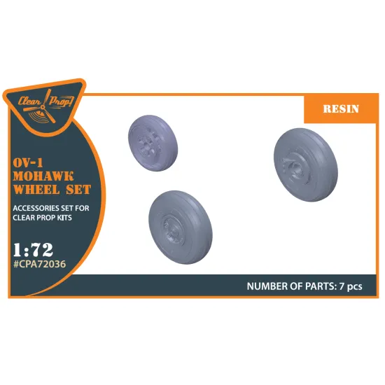 Clear Prop CPA72036 - 1/72 OV-1 A/B/C/D Mohawk wheels set