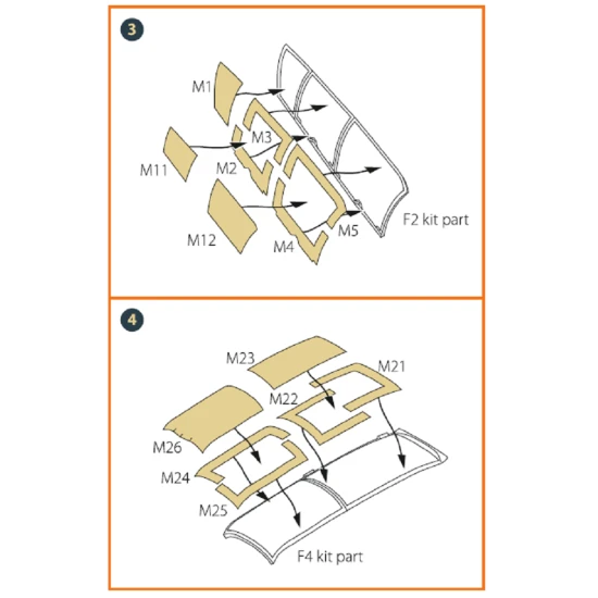 Clear Prop CPA48011 - 1/48 OV-10 A/D Bronko double-sided painting mask for ICM