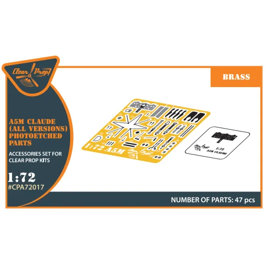 Clear Prop CPA72017 - 1/72 A5M Claude (all versions) PE parts interior for CP