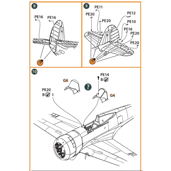 Clear Prop CPA72045 - 1/72 Hawk H-75 M/N/O PE parts for CP kit, scale model
