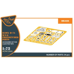 Clear Prop CPA72045 - 1/72 Hawk H-75 M/N/O PE parts for CP kit, scale model