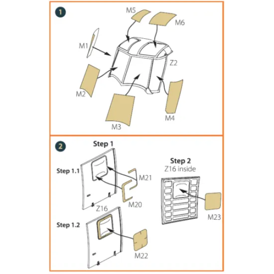 Clear Prop CPA72070 - 1/72 HH-2D SEASPRITE for CP kit painting mask