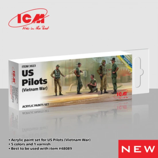 ICM 3023 Acrylic Paint Set for US Pilots Vietnam War for ICM 48089