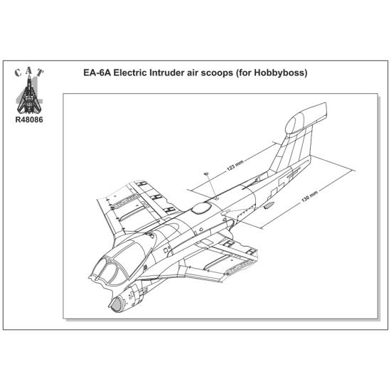 CAT4 R48086 - 1/48 - EA-6A Electric Intruder air scoops ( for Hobbyboss )