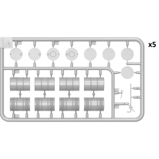 Miniart 49001 - 1/48 - U S Fuel Drums 55 Gal Plastic Model Kit