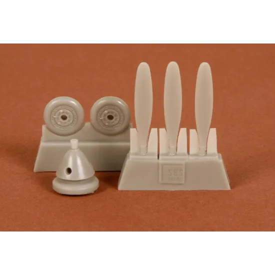 Sbs 72007 1/72 P 39q N Propeller Set And Main Wheels For Academy Kit Resin Model