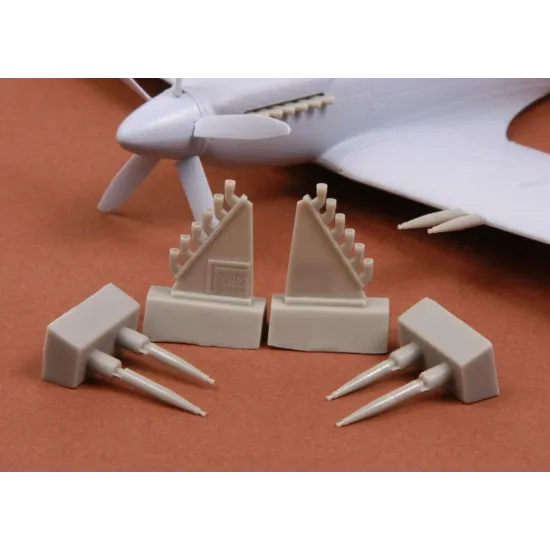 Sbs 72010 1/72 Spitfire F Mk 22 Exhaust Gun Barrels For Airfix Kit Resin Model