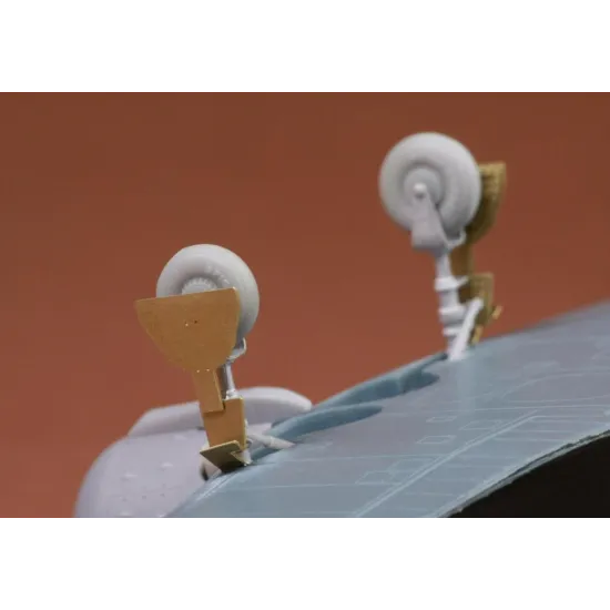 Sbs 72061 1/72 P 51 Fiat G 50 Bis Undercarriage Set For Fly Kit Resin White Metal Pe Model