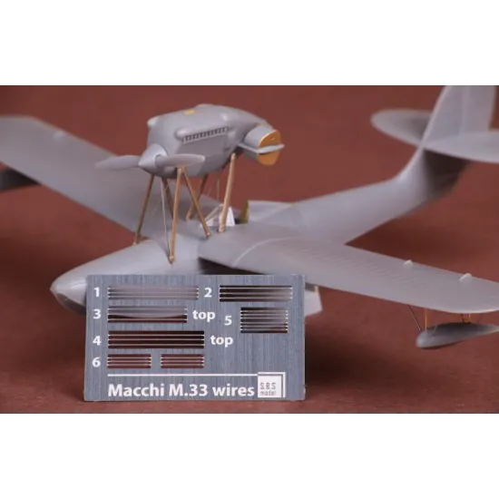 Sbs 72068 1/72 Macchi M 33 Rigging Wire Set For Sbs Model Kit Photo Etched Model