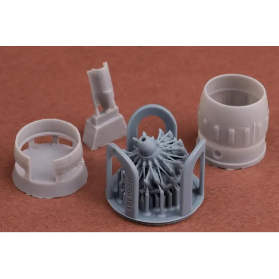 Sbs 72075 1/72 Bloch Mb 151 152 Engine With Cowling Set For Dora Wings Resin 3d Printed Model