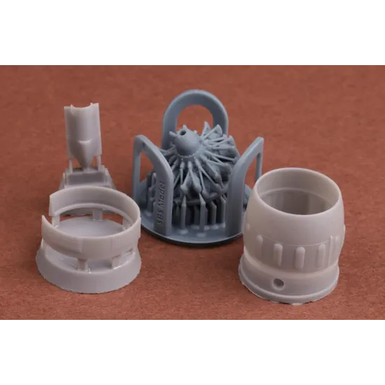 Sbs 72075 1/72 Bloch Mb 151 152 Engine With Cowling Set For Dora Wings Resin 3d Printed Model