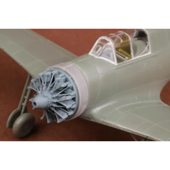 Sbs 72075 1/72 Bloch Mb 151 152 Engine With Cowling Set For Dora Wings Resin 3d Printed Model