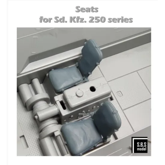 Sbs 3d026 1/35 Seats For Sd Kfz 250 For Dragon Das Werk 3d Printed Resin Model Kit