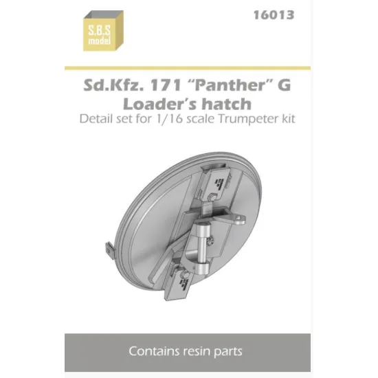 Sbs 16013 1/16 Sd Kfz 171 Panther G Loaders Hatch For Trumpeter Kit Resin Model