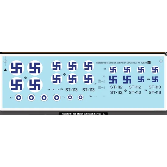 Sbs D72030 1/72 Fieseler Fi 156 Storch In Finnish Service For Academy Heller Decals Model