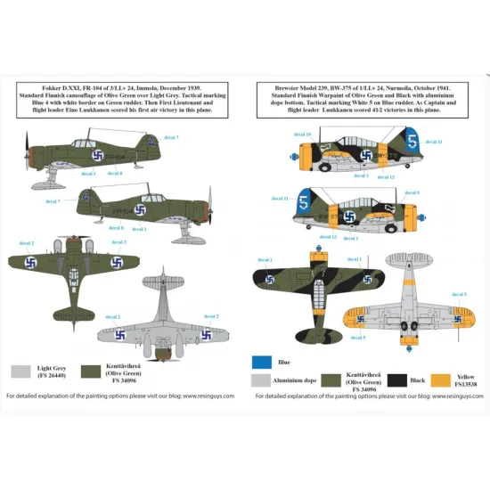Sbs D72042 1/72 Eino Luukkanen Finland S Top Ace Ww Ii Vol Iii Decal Model