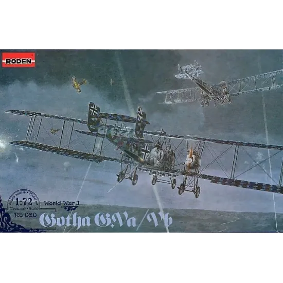 Roden 020 1/72 Gotha G.v Ab Gothaer Waggonfabrik, Scale Model Kit Plastic