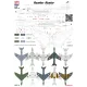 Cta Models 054 1/72 Decal Hawker Hunter Raf, Faa, Swiss, Sweden, 6 Markings