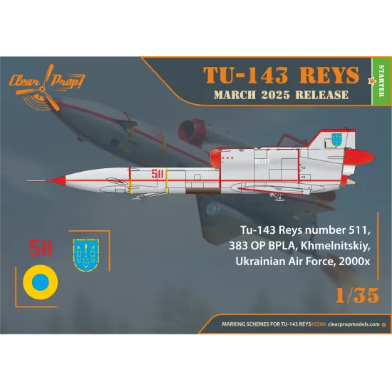 Clear Prop 3506 1/35 Tu-143 Reys Television Reconnaissance