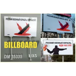 Us Stock Dan Models 35335 1/35 Material For Dioramas Ukrainian Billboard Against War