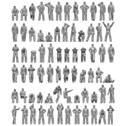 Ion Models U200-002 1/200 Us Navy Carrier Personel And Pilots 3d Printed Resin 72 Figures