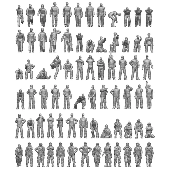 Ion Models J350-002 1/350 Imperial Japanese Navy Carrier Personel And Pilots 72 Figures