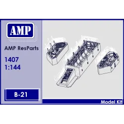 Amp 1407 1/144 Bomb Bay And Chassis Niches For B-21, Resin Parts