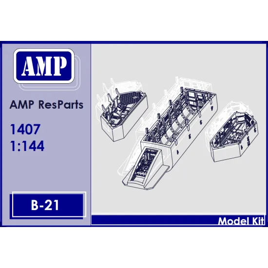 Amp 1407 1/144 Bomb Bay And Chassis Niches For B-21, Resin Parts